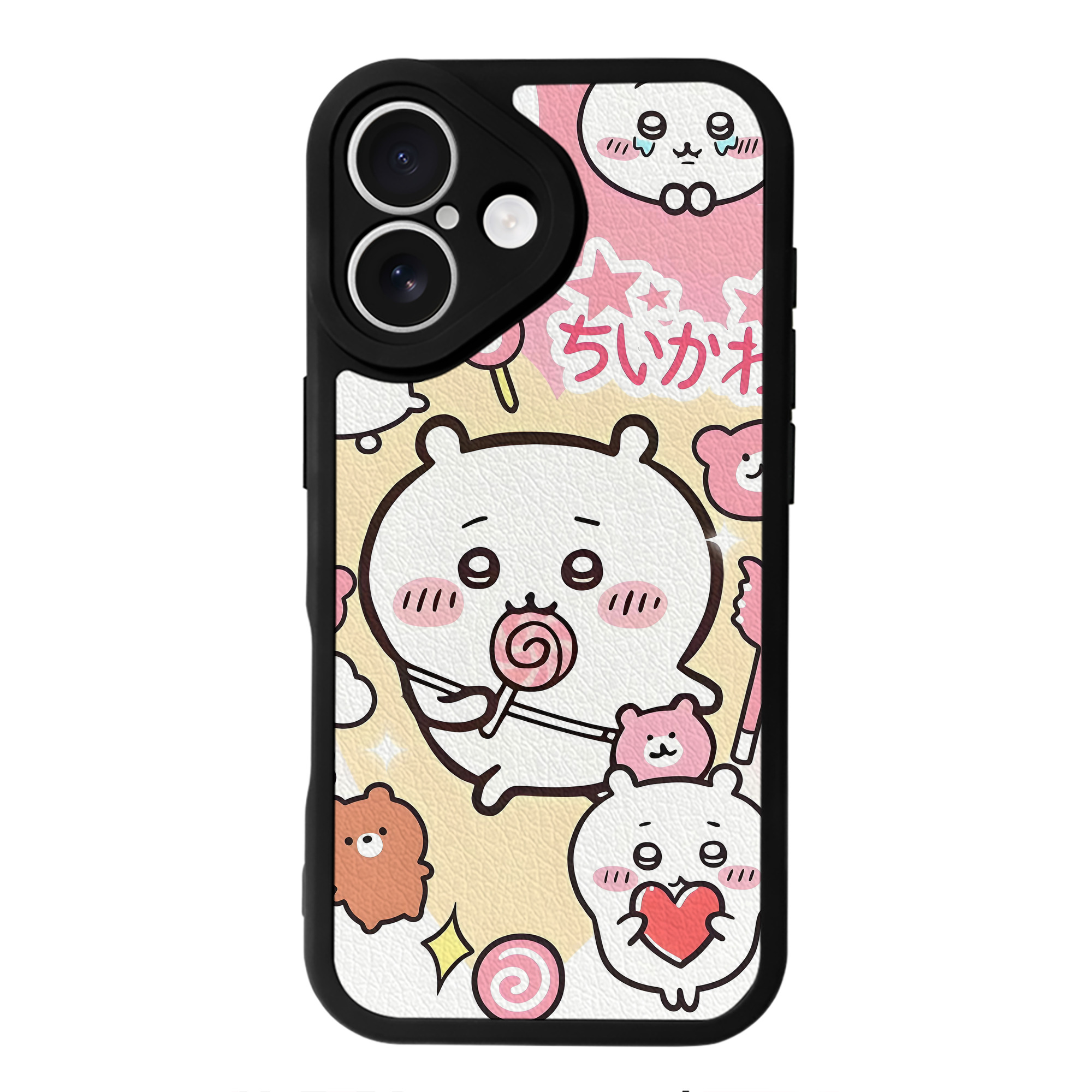 （画像用） ちいかわ Chii-kawa 【iPhone 16シリーズ対応】シリコンスマホケース（レザー調） 材質：シリコン